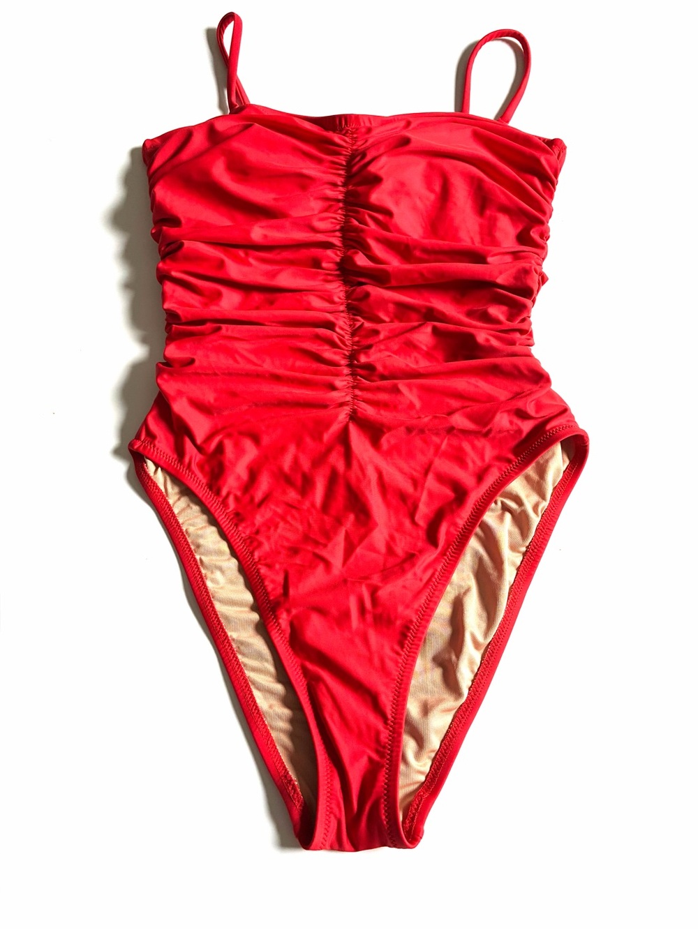 J.Crew. Ruched sweetheart One-Piece Swimsuit.Red.6.NWT.